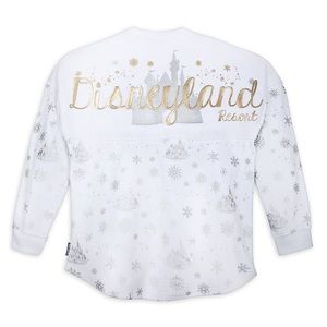 NWT Disneyland Holiday Silver Gold Spirit Jersey